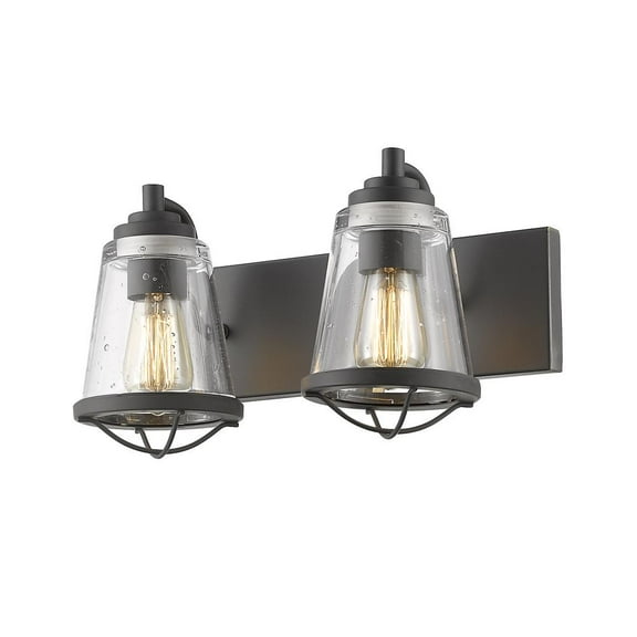 Z-Lite 725-315 Melange 3 Light 52" Wide Linear Pendant - Black