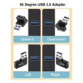 thumbnail image 2 of 4 Pack Usb 3.0 Adapter Vertical Up And Down Angle, Horizontal Left And Right Angle Usb Male To Fema, 2 of 5