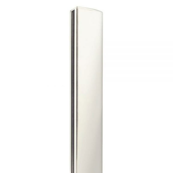 Stratco Quick Screen 95 Inch 2 Way Aluminum Fence Post, White (2 Pack)