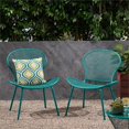 thumbnail image 2 of Noble House Nevada Fauteuil Club en Fer d'Extérieur en Bleu Mat (Ensemble de 2), 2 of 13