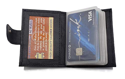 Bill & ID Slots Removable Inserts AG Wallets Premium Leather Trifold Wallet 