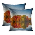thumbnail image 1 of BSDHOME Foliage Fall Colors Reflecting in Pond Water Reflection Pillowcase Cushion Cases 20x20 inch Set of 2, 1 of 1