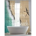 thumbnail image 5 of Life Is Better at The Beach Sheer Curtains 108 Inch Long 2 Panels, Starfish Beach Ocean Vacation Light Filtering Rod Pocket Semi Sheer Curtains, Sheer Voile Drapes for Living Room Bedroom, 52"x108", 5 of 5