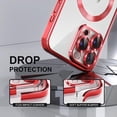 thumbnail image 4 of 2-in-1 Entronix Bundle for iPhone 14 Pro Max, Magnetic Clear Case 1 Screen Protector, Red, 4 of 8