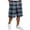 Blue, variant on Delconic Men Tartan Plaid Quick Dry Knee Length Casual Shorts Elastic Drawstring Waist Side Pockets Loose Fit Short Pants For Summer Beach Gym Hiking Daily Lounging Outdoor Travel Wear Beige L