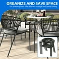 thumbnail image 5 of Dextrus Set of 6 Outdoor Dining Chair with Cushion, All-Weather Stackable Patio Bistro Chair Rope Woven Design - Gray, 5 of 10