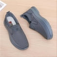 thumbnail image 5 of Men's Orthopedic Slip-On Sneakers Lightweight Comfortable Breathable Extra Wide Toe Loafers Outdoor Non-slip Walking Shoes Gray 9 US, 5 of 7