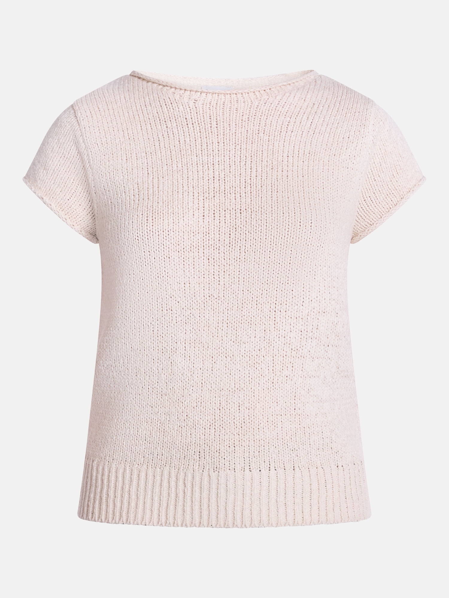 Scenario Women's and Women's Plus Pullover Rollneck Lightweight Sweater with Short Sleeves, Sizes XS-4X