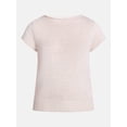 thumbnail image 6 of Scenario Women's and Women's Plus Pullover Rollneck Lightweight Sweater with Short Sleeves, Sizes XS-4X, 6 of 6