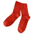 thumbnail image 3 of BRICH Women's Soft Warm Cozy Winter Casual Solid Color Knit Socks Watermelon Red One Size, 3 of 3