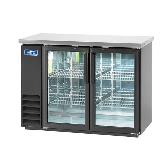 Arctic Air ABB48G, Back Bar Refrigerator, Glass Doors, two-section, Interior LED Lighting, NSF Certified