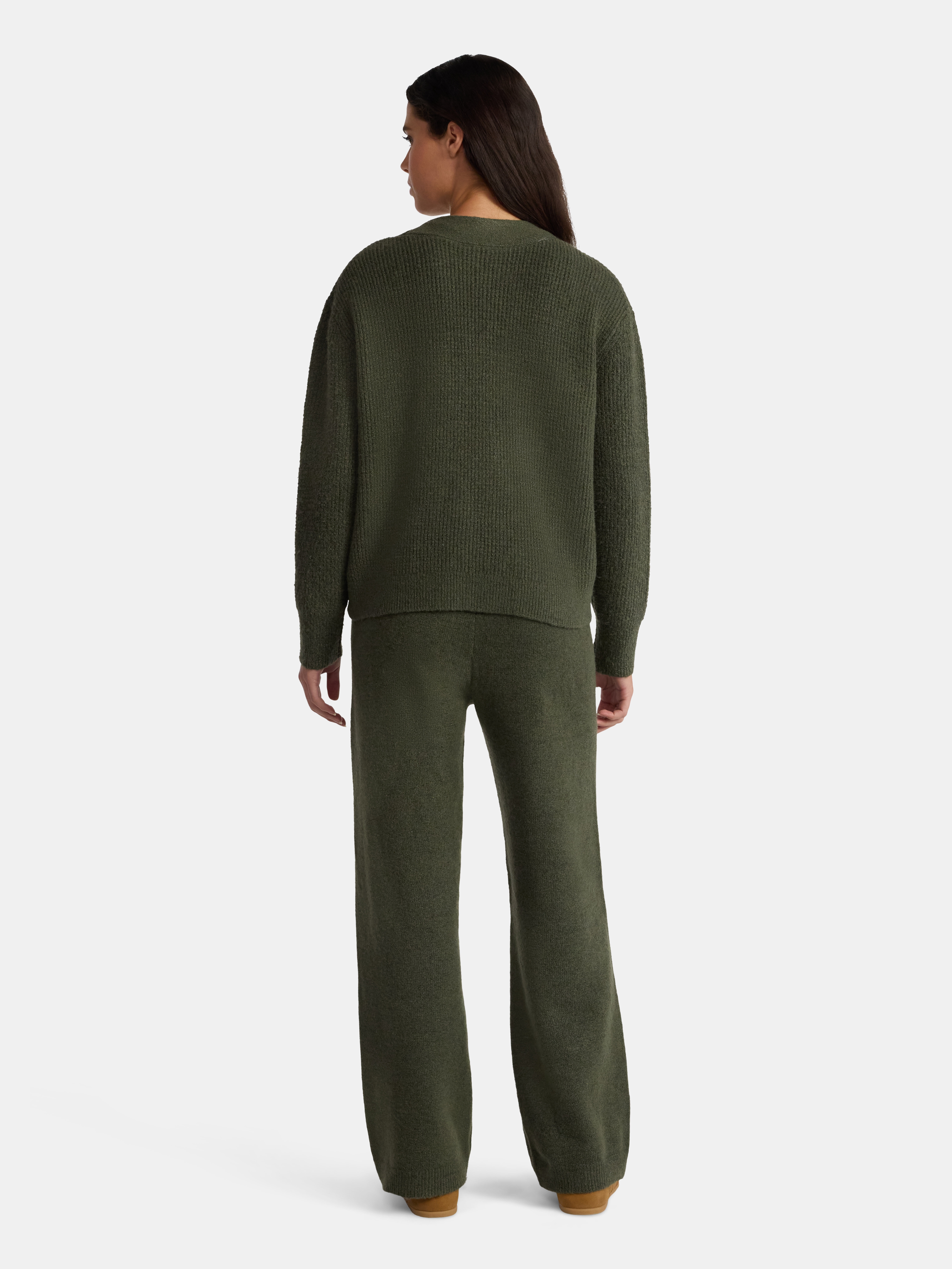 Time and Tru Women’s Cardigan Sweater and Pants Set, 2-Piece, Sizes XS-XXXL