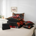 thumbnail image 4 of Erosebridal Racing Car Bedding Sets Twin Size,Geometric Plaid Comforter Sets with Sheets,Red Yellow Bed in a Bag Twin size,Super Cozy Sport Bedroom Decorative,Reversible,7pcs, 4 of 6