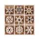 thumbnail image 5 of Amosfun 72 PCS Christmas colgantes colgantes de madera decorativa colgantes colgantes copos de nieve con forma de adornos colgantes para navidad festival de Navidad, 5 of 7