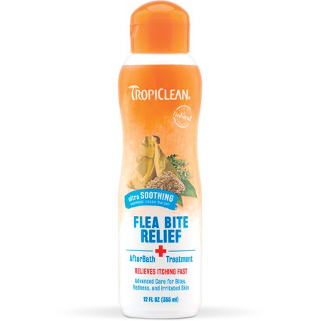 TropiClean Natural Flea & Tick Flea Bite Relief AfterBath Treatment, 12 Oz
