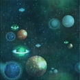 thumbnail image 1 of Ahgly Company Machine Washable Indoor Square Transitional Dark Cyan Green Area Rugs, 4' Square, 1 of 7