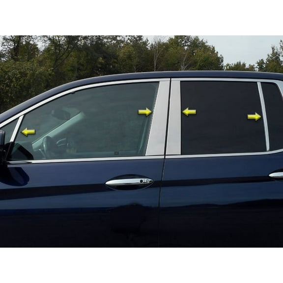 Stainless Steel Pillar Trim 8Pc Fits 2017-2020 Honda Ridgeline PP17242 QAA