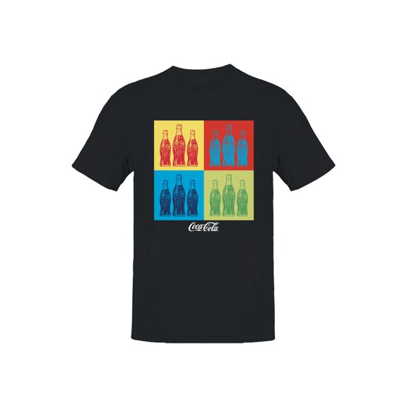 Officially Licensed Coca Cola Pop Art Bottle Grid Men's T-shirt
