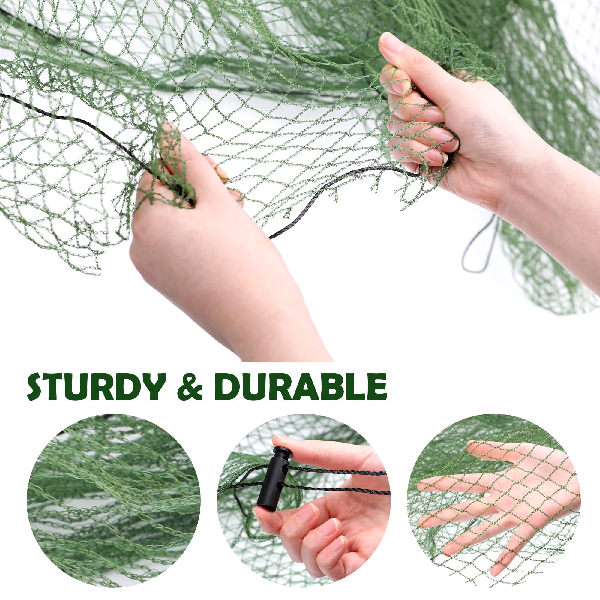 Ebaokuup 3 Pcs 7.8' x 7.8' Deer Netting Covers for Shrubs & Garden Plants