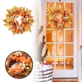 thumbnail image 2 of asddcavvf Wreaths Small Autumn Wreath For Candlestick Decorative Rattan Garland With Maple Leaf Berries Pumpkin For Thanksgiving Table Fall Centerpieces Wi Ribbon for Wreaths, 2 of 6