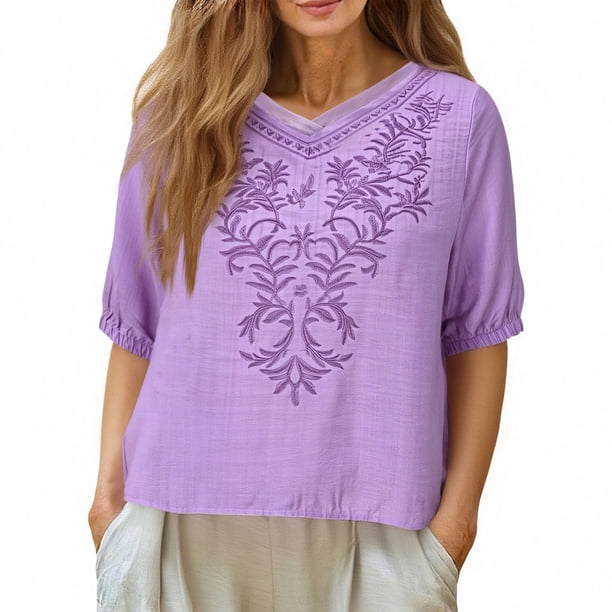 TaTaai Casual Knit Women Cardigan Solid Color Printed Short Sleeve V Neck Regular Fit Soft Comfort Machine Washable No Fading Daily Office Casual Wear Blouse Gift