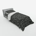 thumbnail image 3 of Ambesonne Grey Bedding Set 4 Pcs, Fern Leaves Flowers, Queen, Black and Grey, 3 of 3