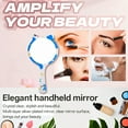 thumbnail image 5 of RAGUPEL Hand Mirrors with Handle,Circle Shaped Mirror 6.7"*3.5"*0.4" Hand Held Mirror,Feline Style Hand Held Mirrors with Handle,Style4, 5 of 7