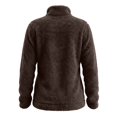 thumbnail image 6 of JUUNthy Women Fleece Jacket, Zip Up Soft Fuzzy Stand Collar Winter Warm Outerwear Coat with Pockets Brown L, 6 of 16