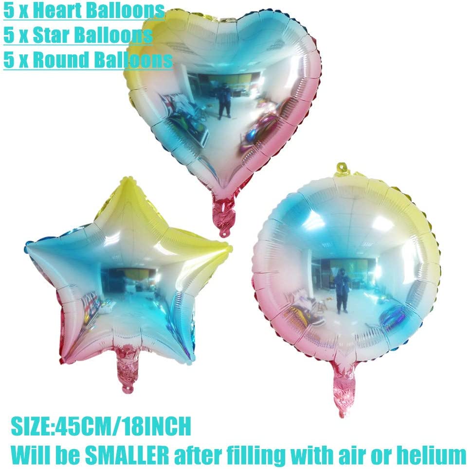 Buy 15 Pack 18 Assort Heart Shap Helium Foil Balloons Sta…