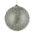 thumbnail image 1 of Vickerman N185407 8 in. Silver Ice Ball Ornament  2 per Bag, 1 of 1