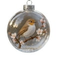 thumbnail image 2 of Nature’s Birds Crystal Glass Ornament Set, White Bird Glass Christmas Tree Ornaments for Xmas Tree Memorial Gifts, for Room Decor, Clear Plastic Christmas Balls, Holiday Ornaments, 2 of 7