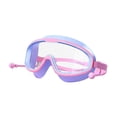 thumbnail image 4 of Gafas de natación para niños con tapones para los oídos, correa ajustable, accesorios de natación, gafas de natación portátiles de visión amplia, Púrpura y rosa, 4 of 8