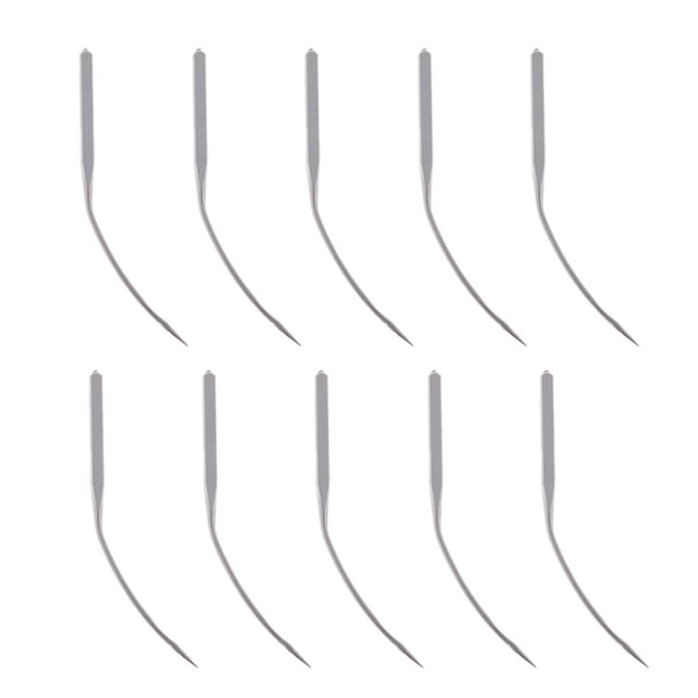 Abbracc 100Pcs Portable Silver Metal Blindstitch Sewing Machine Needles LW*6T