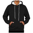 thumbnail image 2 of Kctiaxy Hoodie Men Fleece Casual Hooded PulLover Tops Solid Color Long Sleeve Sweatshirts with Multiple Pockets, 2 of 8