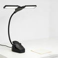thumbnail image 2 of Rechargeable Dual Head Music Stand Lamp, Clip On Flexible Gooseneck Reading Light With 28 LED Beads, Dimmable Eye Care Sheet Music Lamp USB Powered Portable Practice Light For Piano And Desk, 2 of 9