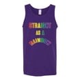 thumbnail image 2 of Straight as a Rainbow Humor LGBTQ Pride | Mens Irish Graphic Tank Top, Purple, X-Large, 2 of 3