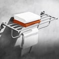 thumbnail image 1 of 1pc Hotel Bathroom Wall Mounted Towel Rack Double Towel Rack Shelf, 1 of 5