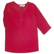 White Stag - Women's Plus Crepe Twinkle Leaf Tunic