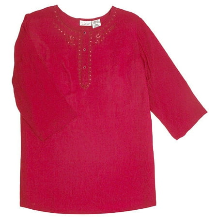 White Stag - Women's Plus Crepe Twinkle Leaf Tunic