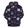 thumbnail image 6 of Dark Monster Pattern Regular Fit Hoodie, Sporty Pullover Hooded Sweatshirt for Men Women Muscle 4XL, 6 of 6