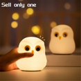 thumbnail image 4 of Night Light, RGB Changing Owls Night Light, Cute Silicone Owls Nightlight for Gifts, Kawaii Bedside Lamp for Sleep Aid, 4 of 5
