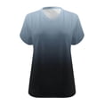 thumbnail image 5 of Stamzod Oversized Tshirts for Women V-Neck Short Sleeve T-Shirts Summer Basic Tees Trendy Gradient Gray-1 XXXL, 5 of 5