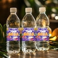 thumbnail image 4 of 24 etiquetas de botellas de agua de Mardi Gras y 6 tapas de botellas de conejo, pegatinas impermeables, 4 diseños festivos, decoraciones autoadhesivas para bebidas, artículos para fiestas, 9x2, 4 of 6