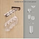 thumbnail image 5 of piezas Accroche-verres pour Étagère Support De Verre en ferPour 4 Verres Support dAffichage Mural En Verre à Vin Porte-Verre à lEnvers Pour Armoires à Vin, Bars, Cuisines (Noir) Ormromra WMJ-0831, 5 of 6