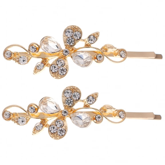 VANIDO 2pcs Wedding Bobby Pins Bridal Hair Pins Elegant Hair Accessories Bride Women Bobby Pins