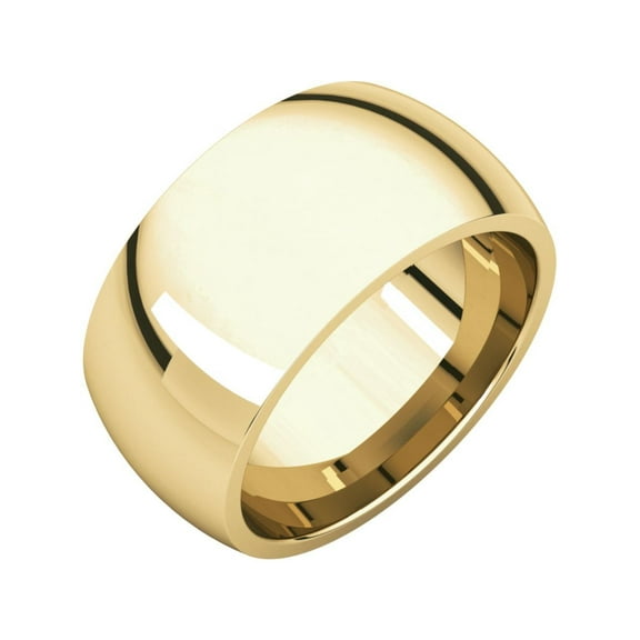 10mm Comfort Fit Wedding Band in 14k Yellow Gold - Size 7