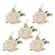 thumbnail image 4 of uds flor en el ojal de boda Pin ramillete de flores artificiales de plástico fijo para novia y novio champán, 4 of 5