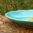 Topadorn Vintage Birdbath Ceramic Bowl Decor,Drinker Plate for Outdoor