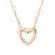 thumbnail image 2 of Collar para mujer, joyería para mujer, collar de pareja con forma de corazón hueco de melocotón, regalo de joyería para San Valentín, collar de proyección., 2 of 2