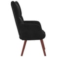 thumbnail image 2 of vidaXL Chaise de Détente Velours Noir, 2 of 5